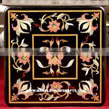 Square Marble Inlay Table Top, Marble Inlay Coffee Room Table Top