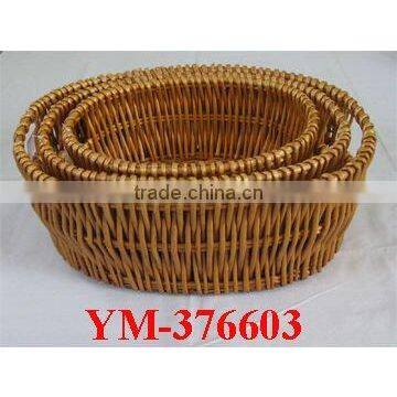 round willow storage baskets