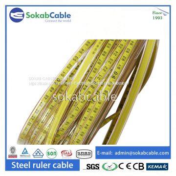 Steel ruler cable with copper conductor