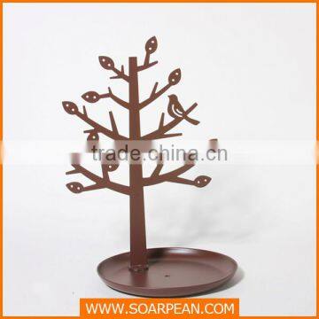 Unique metal jewelry tree stands