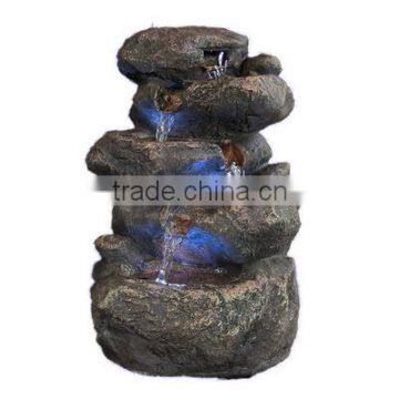 Stacked Rocks Tabletop Water Fountain With LED Lights photo-2