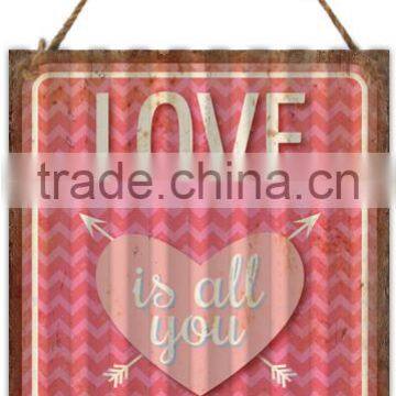 "LOVE" CORRUGATED IRON WALL DECOR