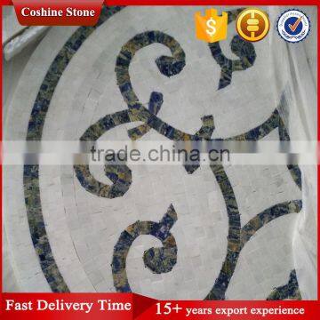 Round Shaped Natural Stone Carrara White Marble Mosaic Pattern photo-4
