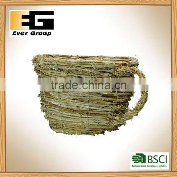 Nature Rattan Cup Shape Garden Plant With Wicker Planter Boxes photo-5