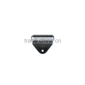 2" Plastic Chafe With Rectangle Loop and Roller, Rectangle W/Roller Chafe in Black, Plastic Chafe With Metal Loop In Black