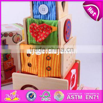 Creative Intelligent Nesting Toys Wooden Baby Stacking Cups W13D089 photo-4