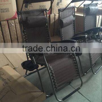 Adjustable Canopay Cup Holder Zero Gravity Chair photo-6