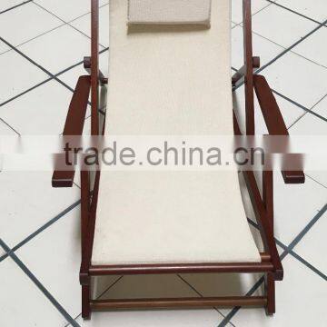 Folding 4-adjustable Wooden Chair Wood Beach Chair photo-4