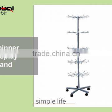 Metal Service Equipment Display Rack 4 Way Revolving Clothes Hanging Rail photo-3