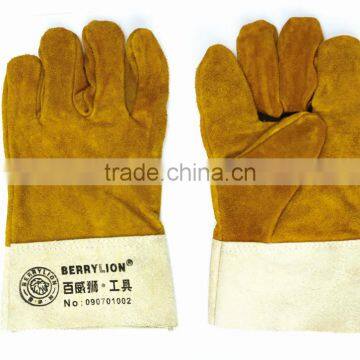 Short Fire-proof Cow Short Gloves, Cheap Price Welding Gloves for Sale photo-2