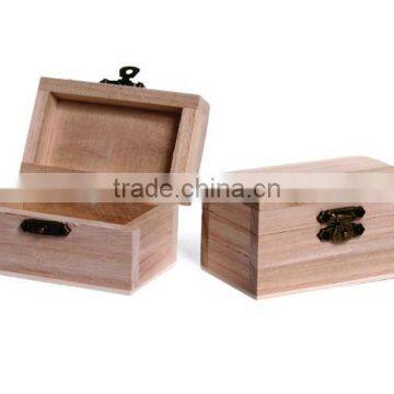 unfinish wood gift box wood craft box