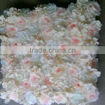 High Quality Customized 50*50c Rose Artificial Flower Wall for Wedding Decoration Stage Background Decoration photo-4