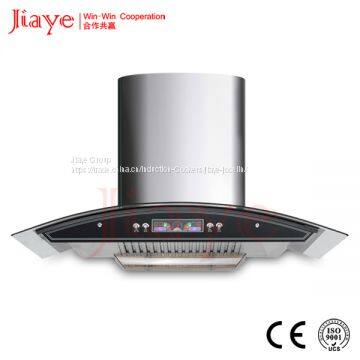 Jiaye Group 900mm curved range hood , European range hood JY-HB9001 Push putton with display range hood