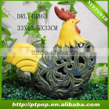 Wholesale cock design ceramic lantern