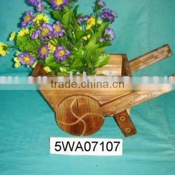 wood flower pot