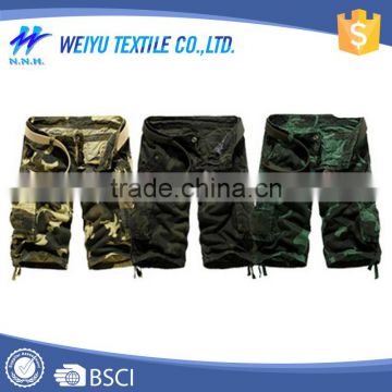 OEM Mens camouflage cargo shorts with side pocket