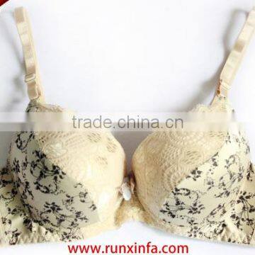 Lace and printing bra factory in China / ladies bra