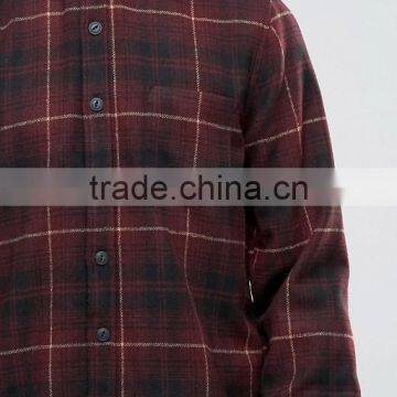 Long Sleeve Button Down Collar Mens Pre-Shrunk 85% Polyester 15% Wool Breathable Regular Fit Casual Check Print Shirts photo-3