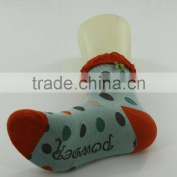 Lady Crew Socks Women Socks Ruffle Socks With Bow on Leg photo-5