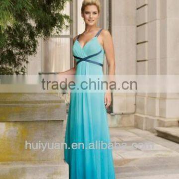 Chiffon Sexy V-Neck Floor Length Evening Long Dress