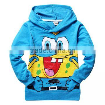 brand new boys blue Cartoon Hoodies kids cotton Sweater hood baby pullover