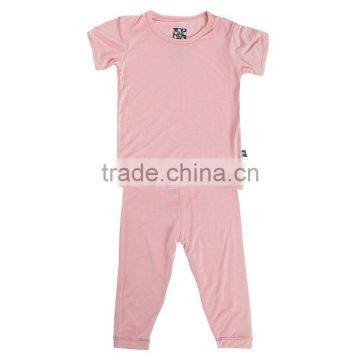 Cheap Cotton Solid Summer Sleepwear Plain Pajamas For Children