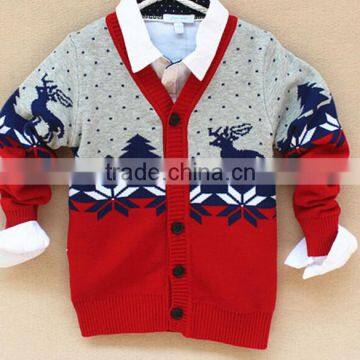 Baby Boys Nordic Snowflake Reindeer Cardigan Sweater photo-3