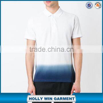 Trend plain white gradient color polo t shirts for mens