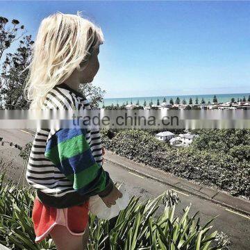 1-7 Years 2017 New Wholesale Cotton Full Sleeves Stripe Kids Boys Girls Coats (pick Size ) photo-3