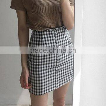 Runwaylover 5338 Sexy Europea Sexy High Waist Sexy Plaid Skirt photo-2