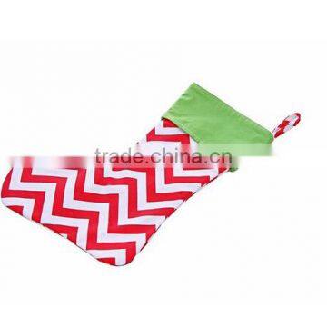 Newest Personalized Burlap Chevron Christmas Stocking photo-4