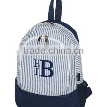 High Quality Seersucker White Toddler Backpack photo-2