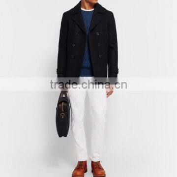 High Quality China Customed Latest Sweater Designs for Men Ribbed Trims Wool Blend Sweater photo-4