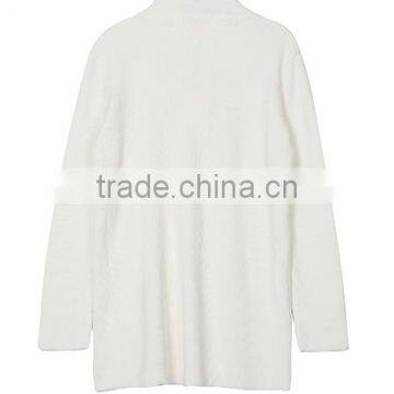 Women's Autumn Fitted Lace Bottom Long Knittting Turtleneck Sweater Tops With Lowest Price photo-4