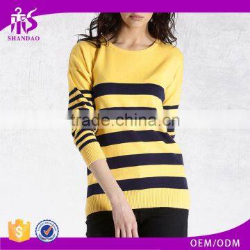 Guangzhou Shandao Wholesale Yellow Navy Strip Loose Fit yoga clothing manufacturers