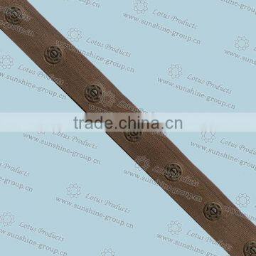 Colored Plastic Snap Button Tape for Garment, Polyester Tape, Press Snap Button photo-2