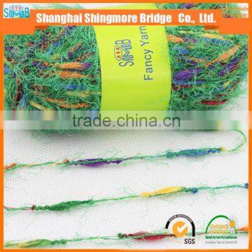 China Fancy Knitting Yarn Factory Direct Wholesale Oeko Tex 100 Polyester Lantern Feather Yarn for Carpet With Free Samples photo-2