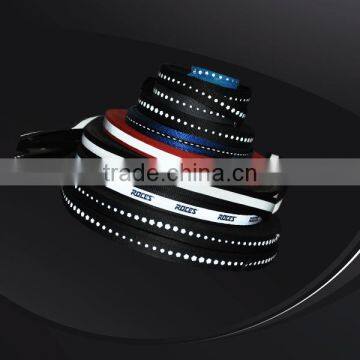 Custom Printed Lime High Light Reflective Grosgrain Weaving Ribbon photo-3