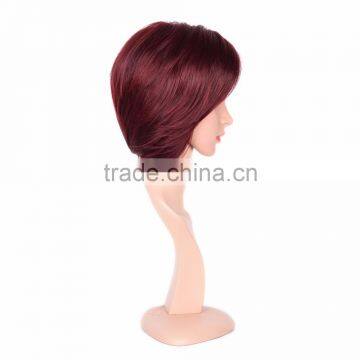 Hot Sale Large Stocks! Red Short Hair Wig, Fashion Spiky Hair Wigs, Synthetic Hair Wig photo-3