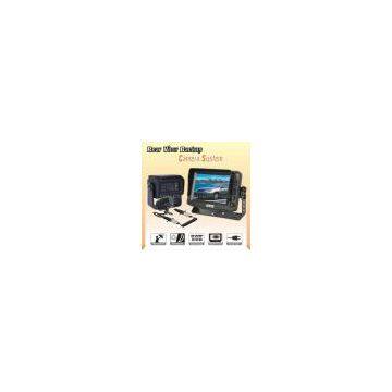Trailer Motorhome Rear View Camera System with Trailer Hook Connector and Spiral Cables,Free Operating Voltage DC11-32V