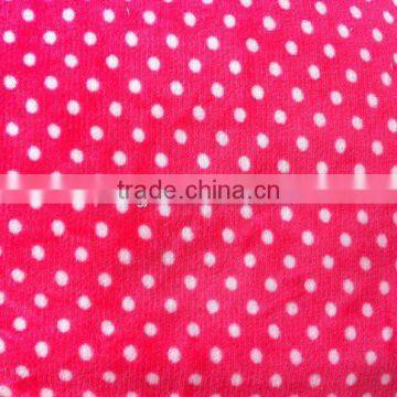 New arrived 2013 small flecky pattern ,double-side ,surper soft ,printed flannel velvet fabric