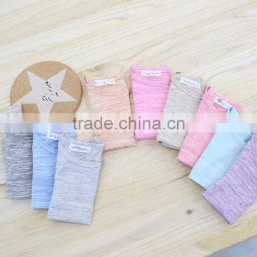 B22133A Infant Baby Solid Color Cotton short sleeve soft comfortable T shirt