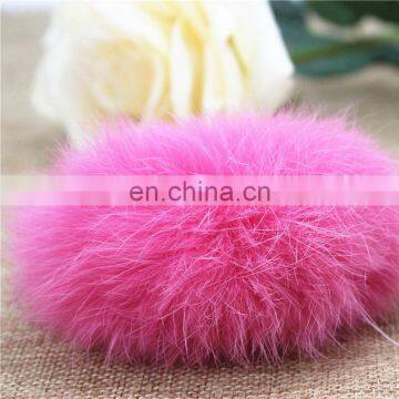 Purity lovely girl hair fur accesory high quality handmade rabbit fur elastic