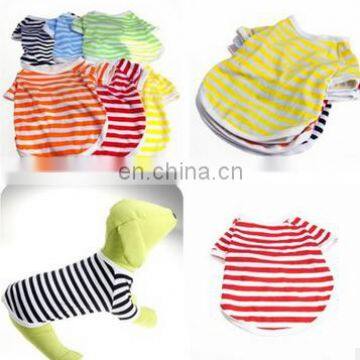 Summer Dog Clothes Vest T-shirt Colorful Blouses Blouse T Shirts Women Small Stripe Polo dog clothes