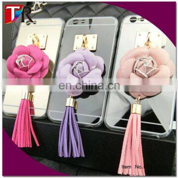 wholesale DIY cell phone cover with artificial flower for Iphone