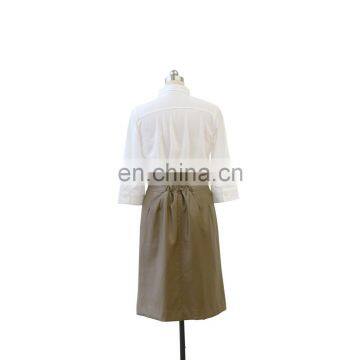 Hot Sale Spring and Autumn Cheap Ladies PU Leather Skirt With Two Pocket photo-6