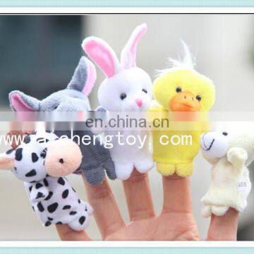 customize 12 styles plush finger puppet animal toys