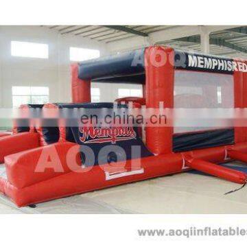 AOQI with free EN14960 certificate adult bounce house obstacle course