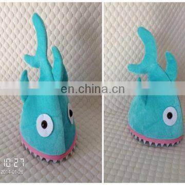 Shark Hat Plush Toy Cap on Head Kids Fun Game Toy photo-2