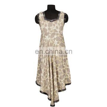 FRONT SHORT AND LONG ANARKALI STYLE ON MORAL FABRIC